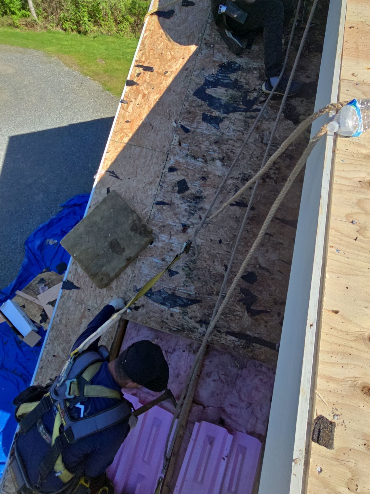 Mid-installation view during Charcoal asphalt shingle roof project in Lake Stevens, WA