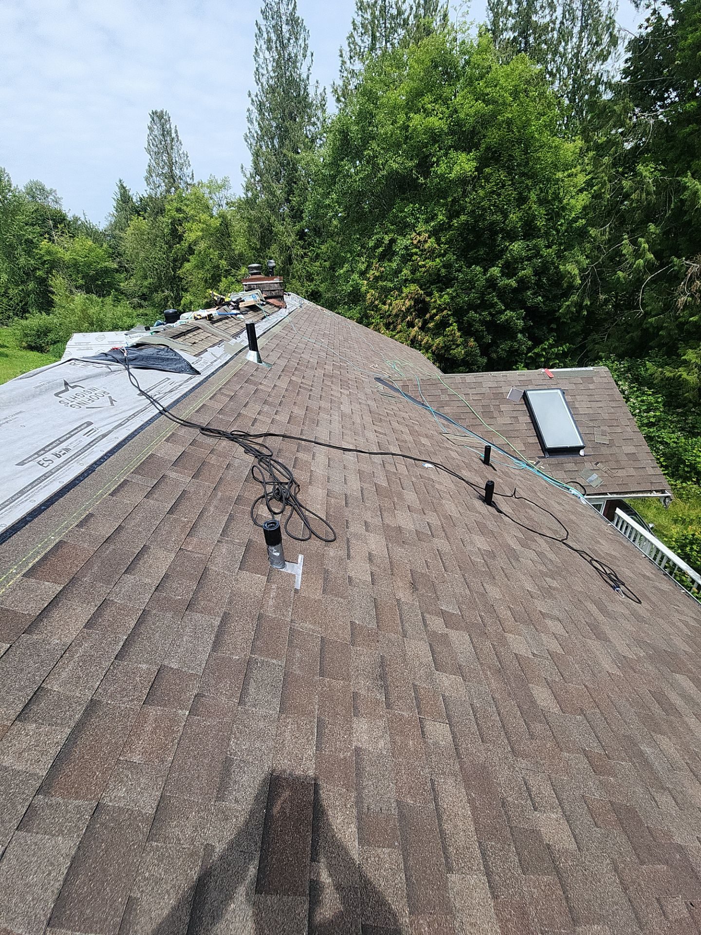 Amor Roofing site documentation: substrate preparation for Heather Grey asphalt shingle install in Lake Stevens, WA