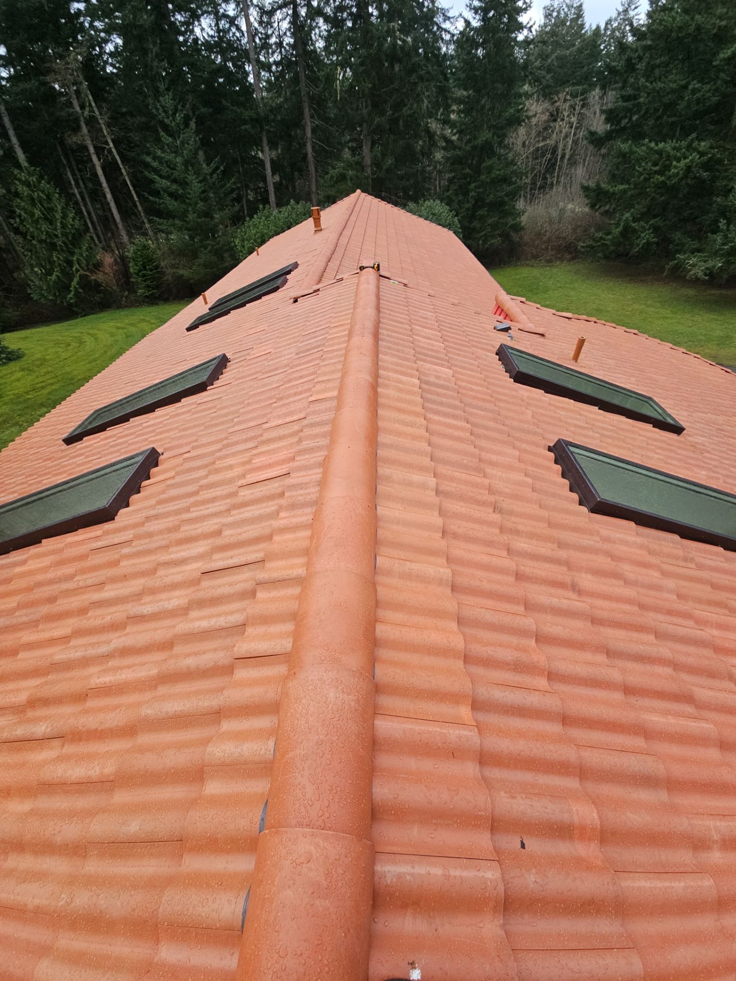 Dean Residence, Camano Island, Brava composite Spanish tile in Antique Clay