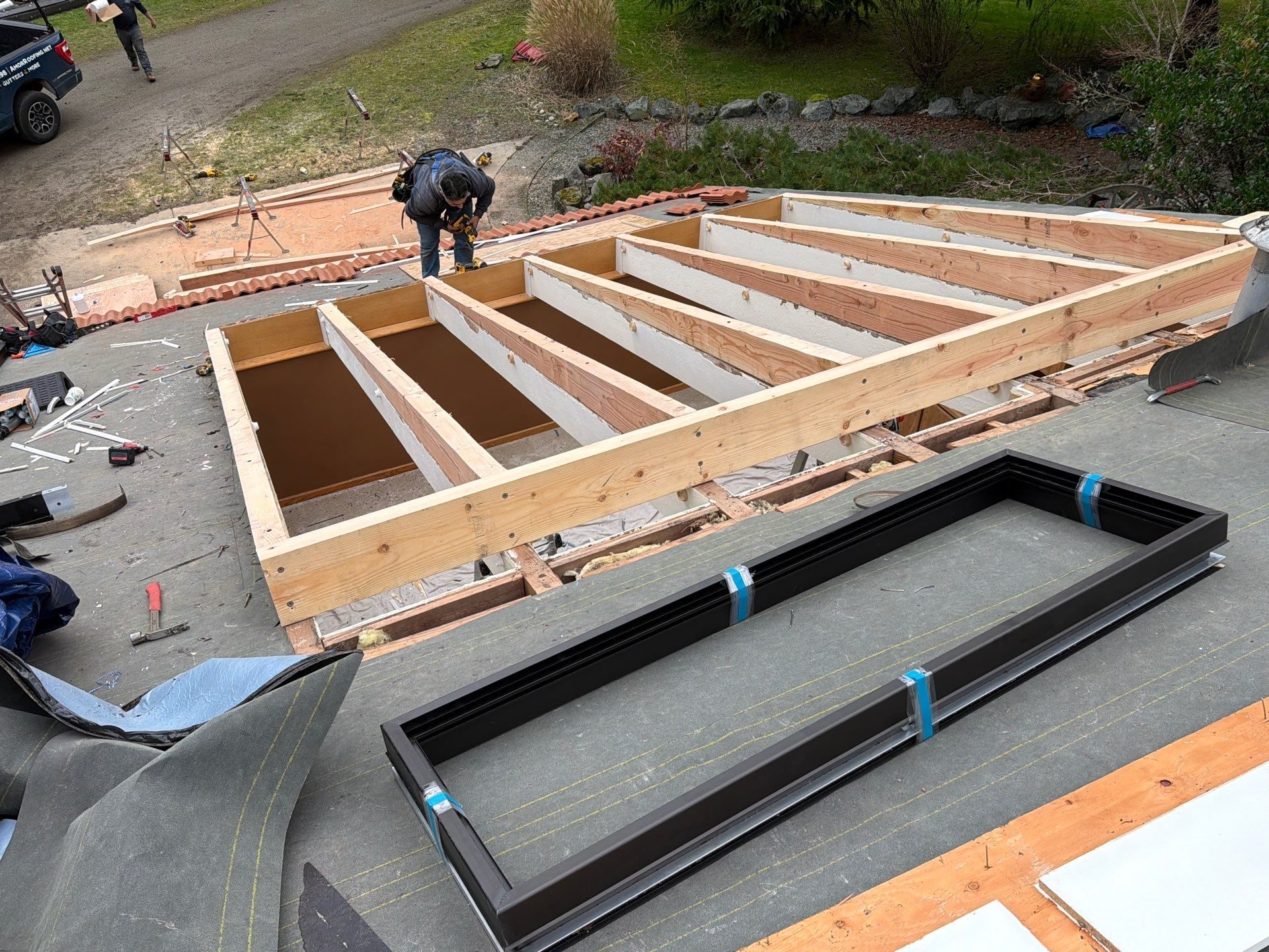 Detailed framing and structural prep on Camano Island, WA project
