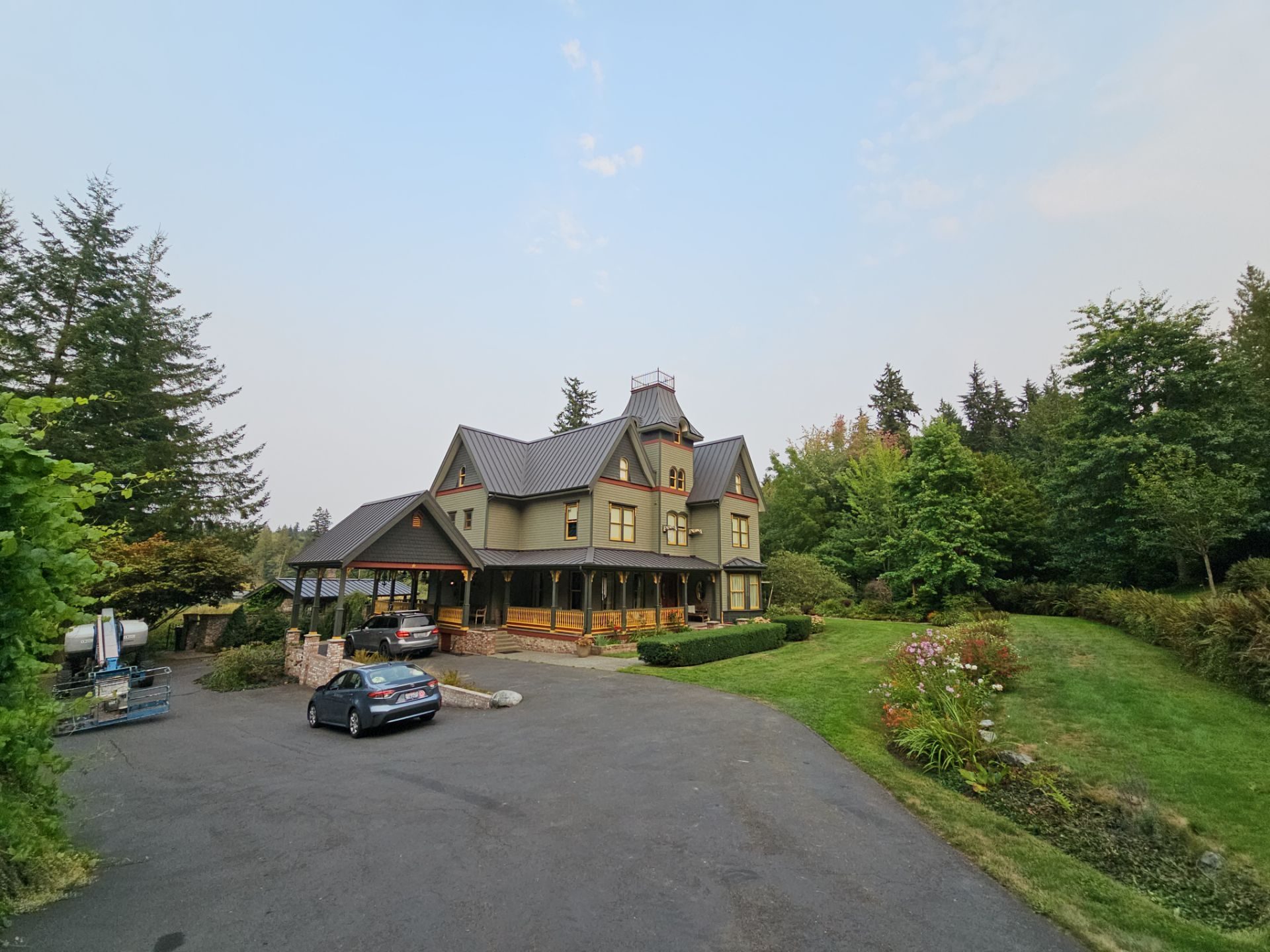 Black Carbon standing seam metal roof installation by Amor Roofing in Stanwood, WA