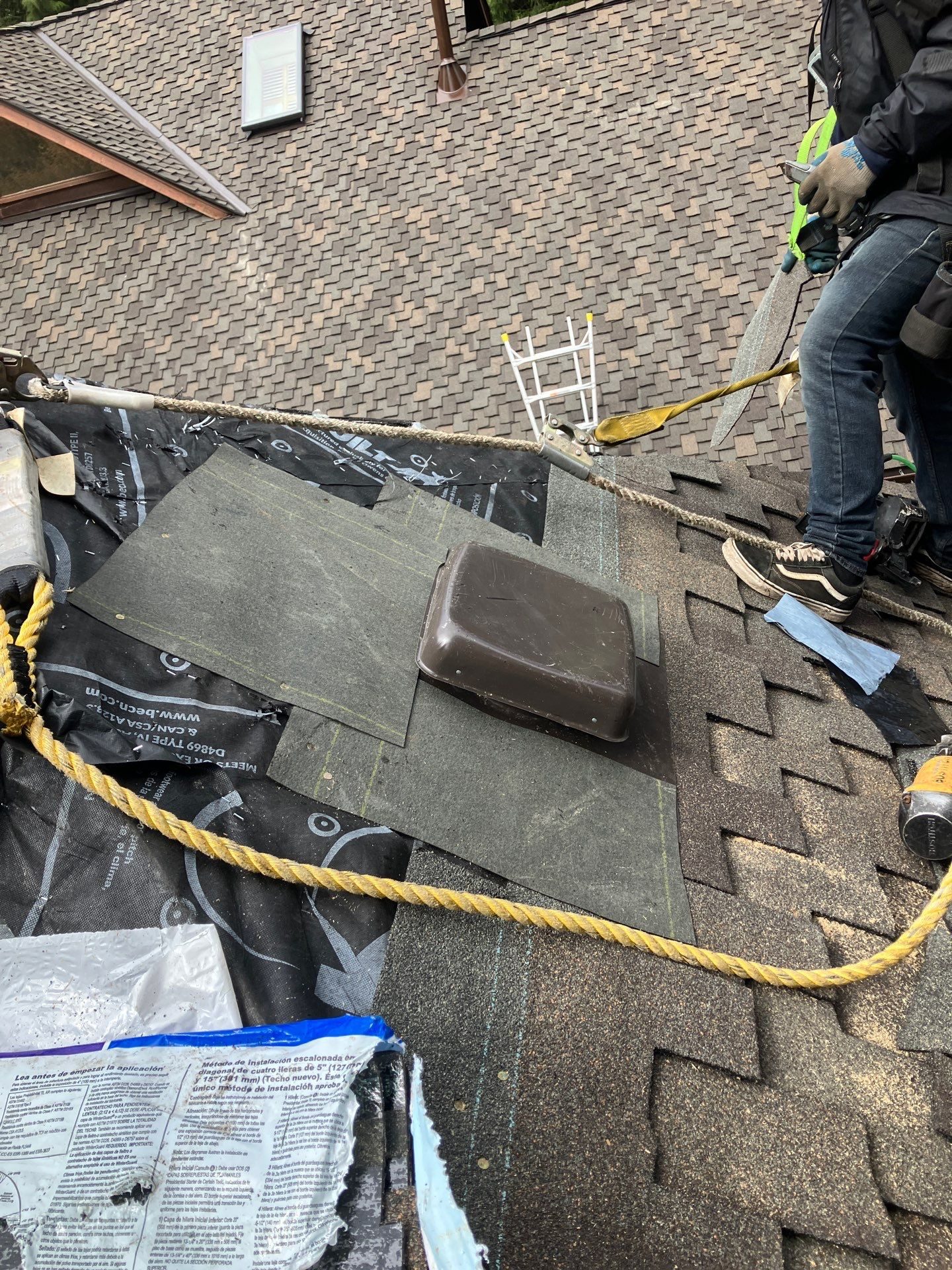 Roof decking and underlayment work on Mill Creek, WA project by Amor Roofing