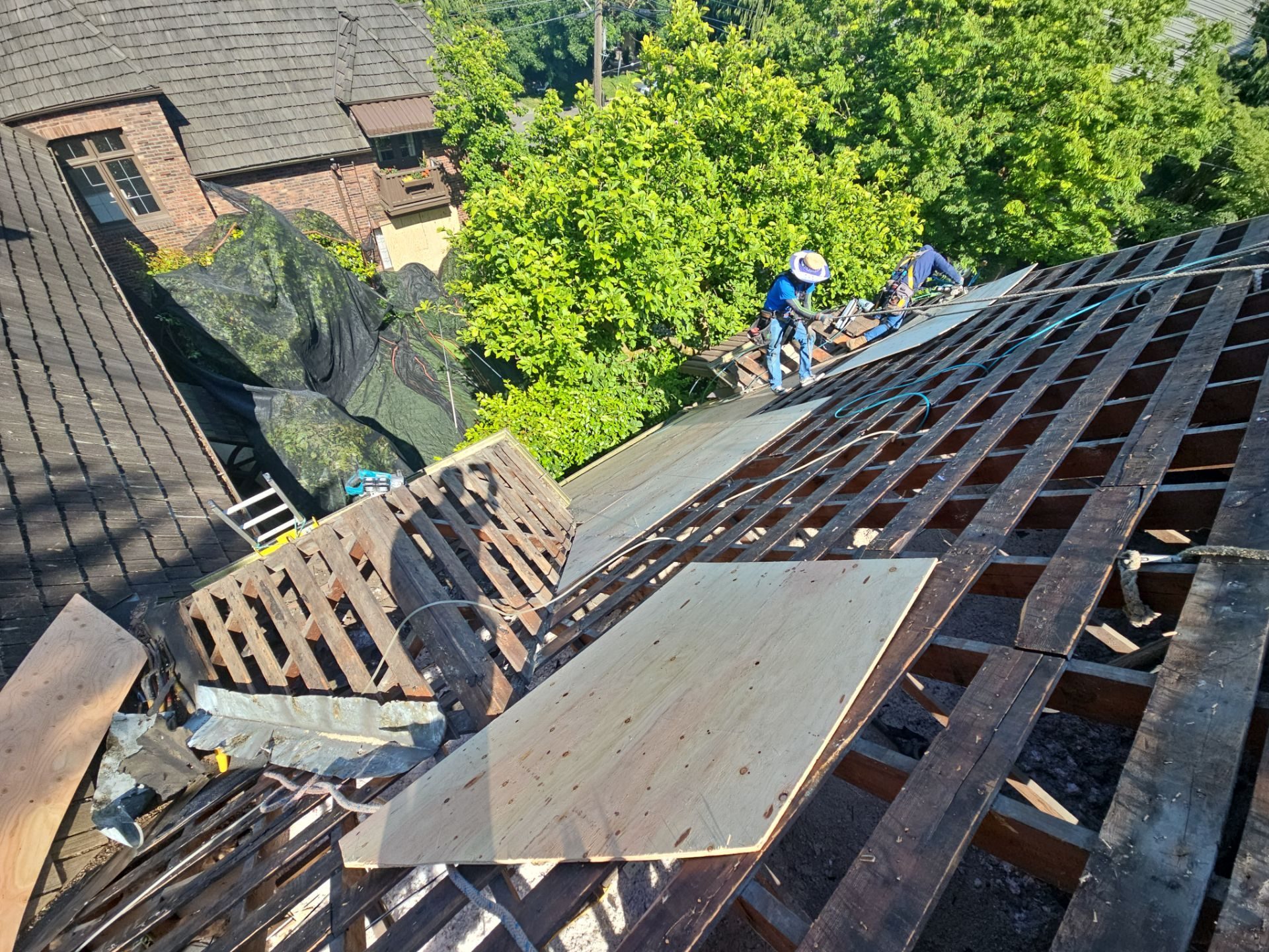 Roof decking and underlayment work on Seattle, WA project by Amor Roofing